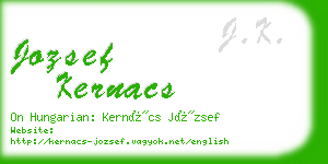 jozsef kernacs business card